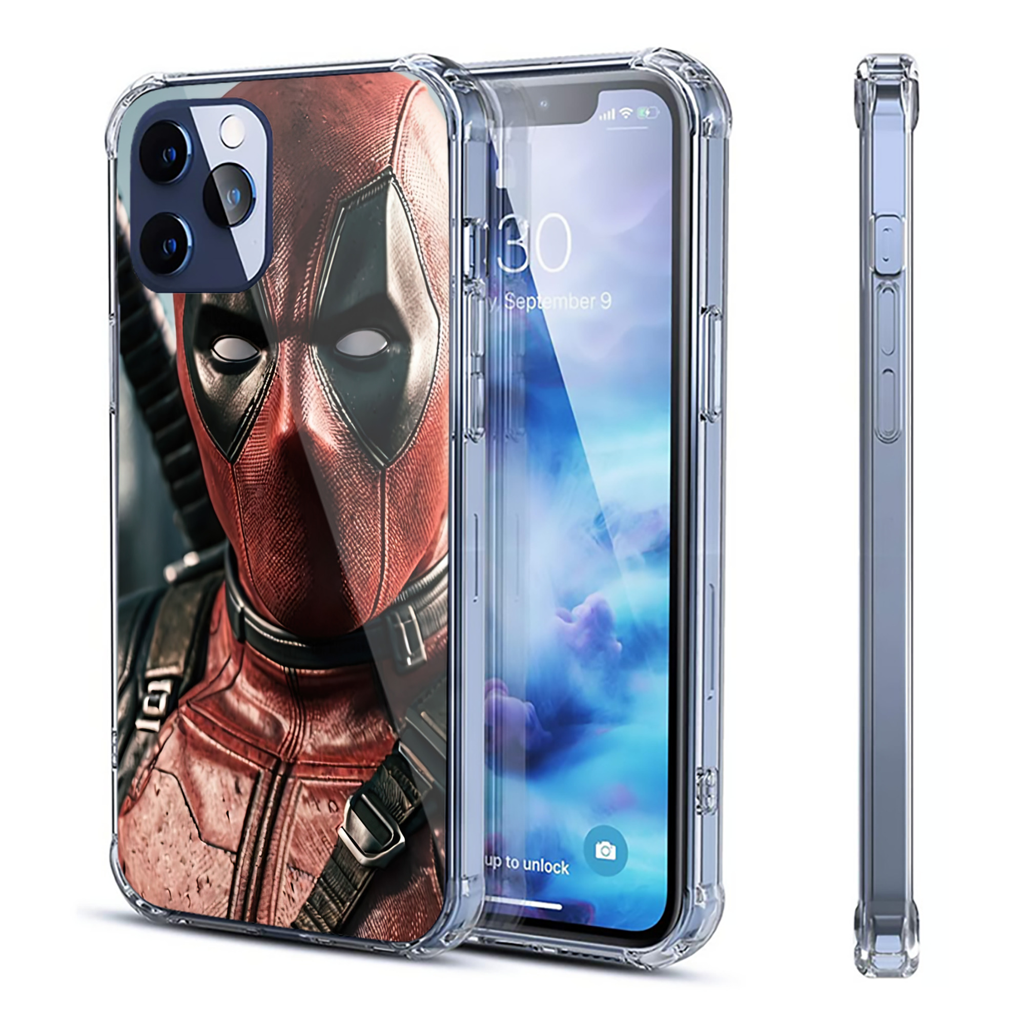 （画像用） Deadpool デッドプール 【iPhone 12シリーズ対応】透明スマホケース（クリアソフトケース）